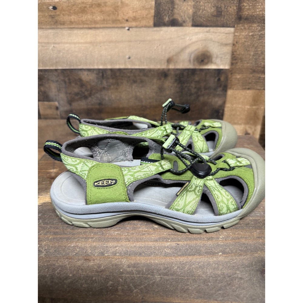 Keen Whisper Green Waterproof Hiking Sandals Womens Bungee Lace Trail Shoes 8.5 - Picture 4 of 8
